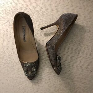 Manolo Blahnik  Embellished Women's Shoes Size 7.5